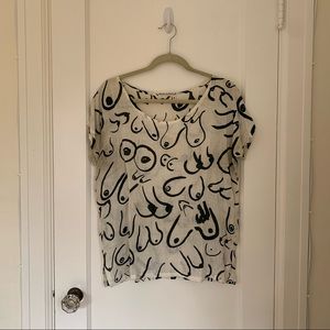 Gravel & Gold Linen Boob Top